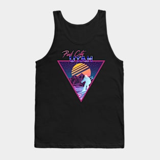 Retro Vaporwave Ski Mountain | Park City Utah | Shirts, Stickers, and More! Tank Top